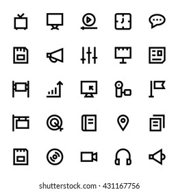 Advertising and Media Vector Icons 1