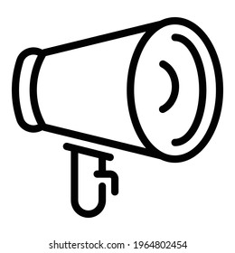 Advertising megaphone icon. Outline Advertising megaphone vector icon for web design isolated on white background
