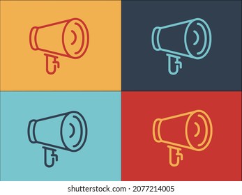 Advertising Megaphone Logo Template, Simple Flat Icon Of megaphone,announcement,loudspeaker