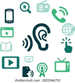 Advertising Methods Icons vector design 