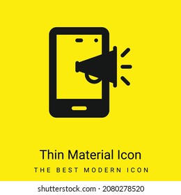 Advertising minimal bright yellow material icon