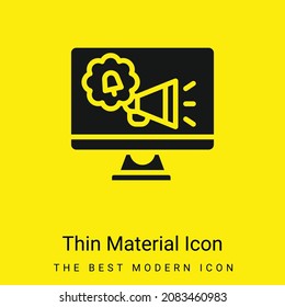 Advertising minimal bright yellow material icon