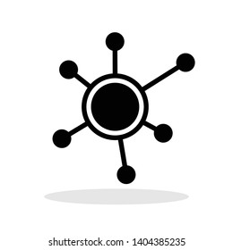 Advertising network icon in trendy flat style. HUB symbol for your web site design, logo, app, UI Vector EPS 10.