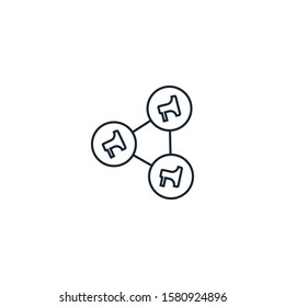 Advertising Networks creative icon. From Social Media Marketing icons collection. Isolated Advertising Networks sign on white background