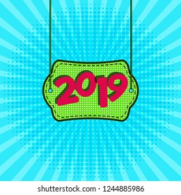 Advertising New Year s poster template for your design. Vector illustration.