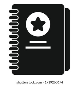 Advertising notebook icon. Simple illustration of advertising notebook vector icon for web design isolated on white background