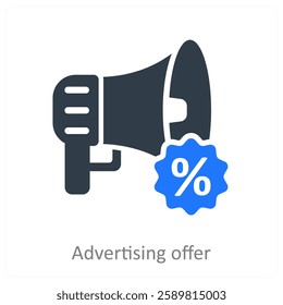 Advertising Offer and promotion icon concept