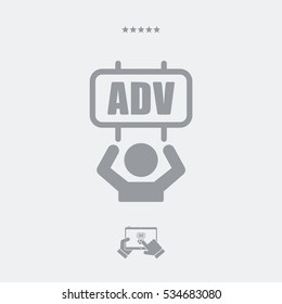 Advertising offer - Vector web icon