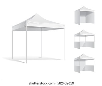  Advertising Outdoor Event Trade Show Pop-Up Tent Mobile Advertising Marquee. Mock Up, Template.