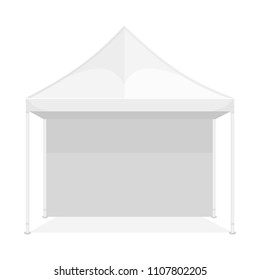 Advertising outdoor tent. Mock Up, Template. Illustration isolated on white background.