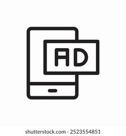 advertising pc icon sign vector