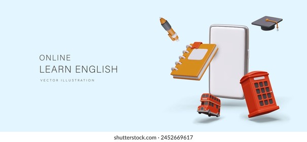 Advertising of phone application for learning English