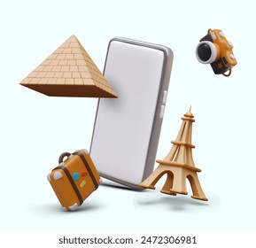 Advertising of phone application of tourist service