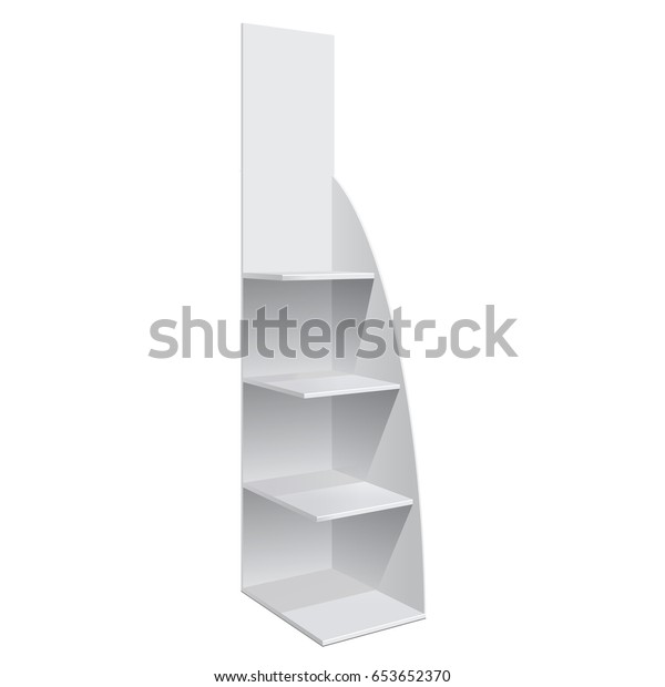 Advertising Pos Poi Display Rack Shelves Stock Vector Royalty Free 653652370