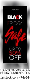 Advertising poster black Friday. Lettering black Friday sale as an element of your design
