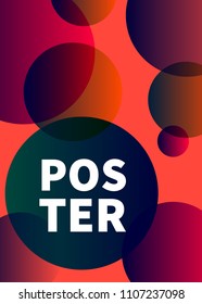 Advertising poster, flyer, gradient balls, spheres, circles, cover pattern, brochures, booklet. Vector illustration