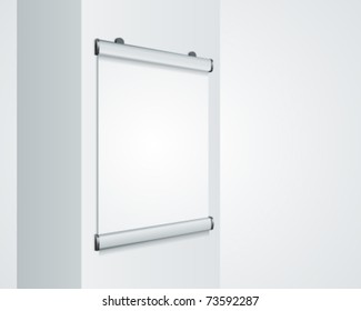 Werbeplakat zum Aufhängen auf Vektorhintergrund