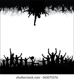 Advertising poster for sports championships and music concerts