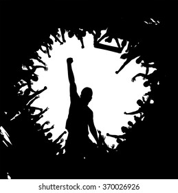 Advertising poster for sports championships and music concerts