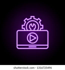 advertising, service icon. Elements of Professional SEO in neon style icons. Simple icon for websites, web design, mobile app, info graphics