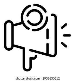 Advertising service icon. Outline advertising service vector icon for web design isolated on white background