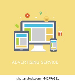 Advertising Service Vector Icon