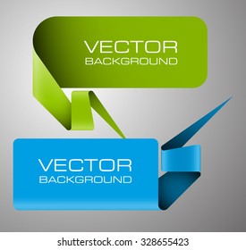 Advertising shape with arrows. Pointer shape. Cursor banner shape. Paper shape. Marker shape set. Annotation shape. Banner shape. Speech banner. Talking cloud banner. Vector shape tag. Origami shape
