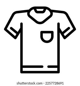 Advertising shirt icon outline vector. Fashion top. Cotton uniform