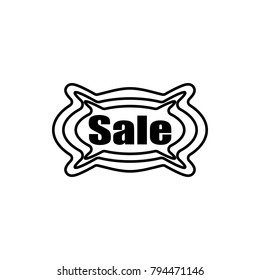 advertising sign sale. Elements of advertising signs Icon. Premium quality graphic design. Signs, outline symbols collection, simple icon for websites, web design, mobile app on white background
