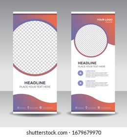 Advertising signboard design, With color gradient, Super easy editable and can be used for many advertising purpose.