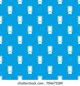 Advertising signs pattern repeat seamless in blue color for any design. Vector geometric illustration