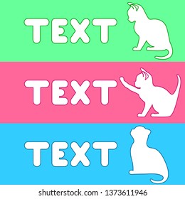 advertising, space for text, cat