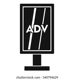 Advertising stand icon. Simple illustration of advertising stand vector icon for web