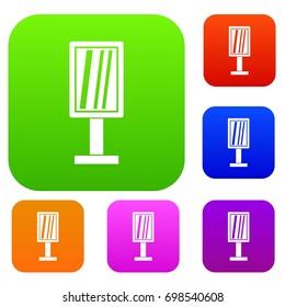 Advertising stand set icon in different colors isolated vector illustration. Premium collection