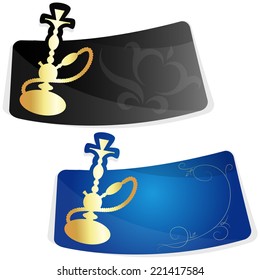 advertising sticker for hookah vector