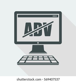 Advertising stop - Vector flat minimal icon