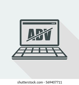 Advertising stop - Vector flat minimal icon