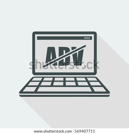 Advertising stop - Vector flat minimal icon