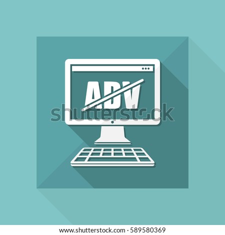 Advertising stop - Vector flat minimal icon