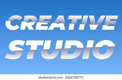 Advertising studio. Vector illustration of an advertising poster. Sketch for creativity.