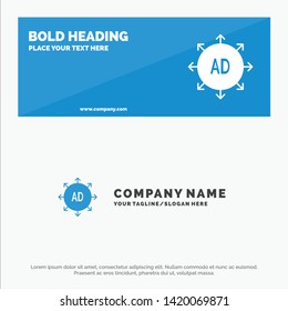 Advertising, Submission, Advertising Submission, Ad SOlid Icon Website Banner and Business Logo Template