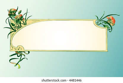 Advertising symbol with roses