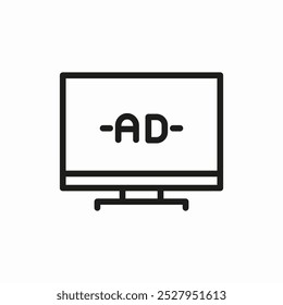 Werbung Fernsehsymbol Vektor