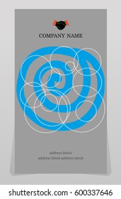 Advertising template cover sheet brochures, flier, booklet, catalog, logo and address block.