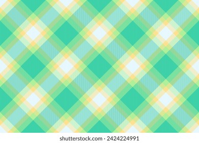 Advertising texture background textile, britain vector pattern check. Furniture tartan fabric seamless plaid in teal and green color.