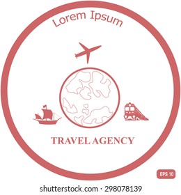 Advertising for a travel agency - template for print.