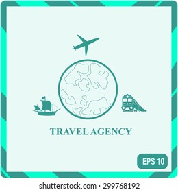 Advertising for a travel agency - template for print.