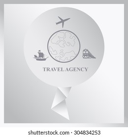 Advertising for a travel agency - template for print.