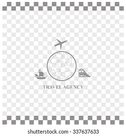 Advertising for a travel agency - template for print.