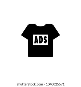 Advertising T-shirt vector icon. Simple flat symbol on white background